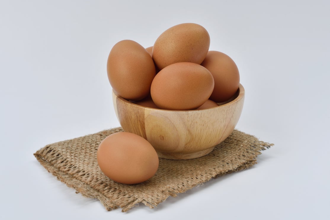 Chicken Eggs in a Bowl